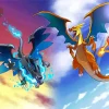 Pokemon Both Mega Charizards Diamond Painting