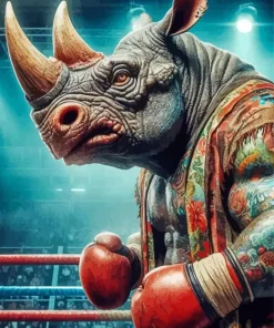 The Boxer Rhino Diamond Painting