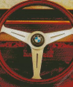 Vintage BMW Steering Wheel Diamond Painting