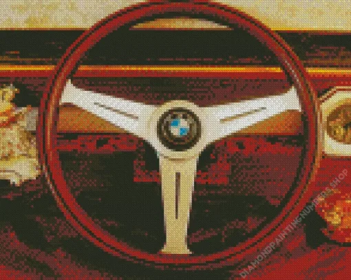 Vintage BMW Steering Wheel Diamond Painting