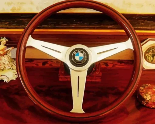 Vintage BMW Steering Wheel Diamond Painting
