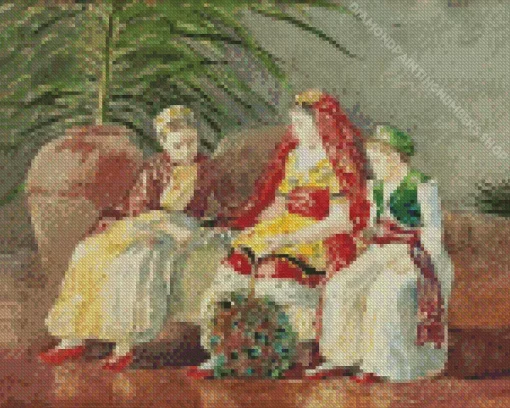 Winslow Homer Children Under Palm Diamond Painting