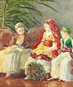 Winslow Homer Children Under Palm Diamond Painting