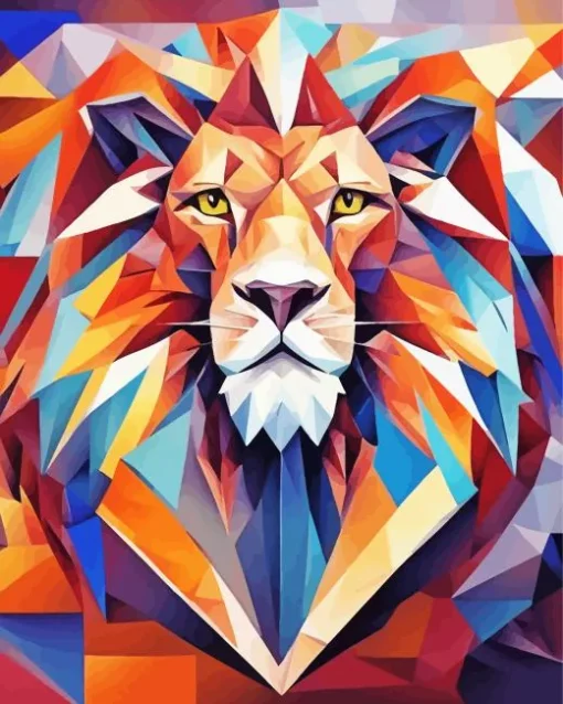 Abstract Lion Art Diamond Painting