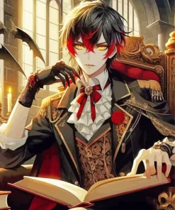 Anime Boy Vampire Diamond Painting
