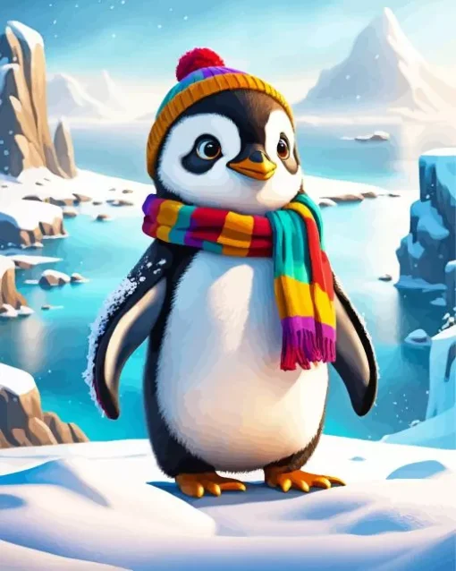 Baby Penguin Art Diamond Painting