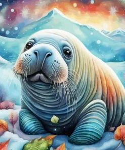 Baby Walrus Diamond Painting