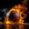 Basketball On Fire Diamond Painting