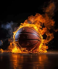 Basketball On Fire Diamond Painting