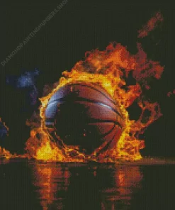 Basketball On Fire Diamond Painting