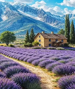 Beautiful Lavender Field Diamond Painting