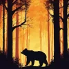 Bear Silhouette Diamond Painting