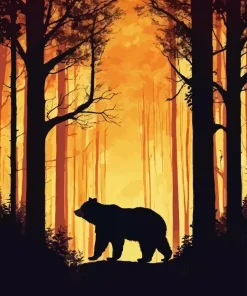 Bear Silhouette Diamond Painting