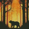 Bear Silhouette Diamond Painting