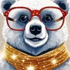 Bear With Glasses Diamond Painting