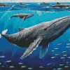 Big Blue Whales Diamond Painting