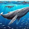 Big Blue Whales Diamond Painting