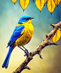 Bird On Branch Diamond Painting