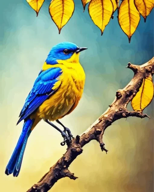 Bird On Branch Diamond Painting