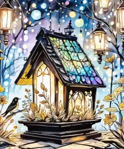 Birdhouse Art Diamond Painting