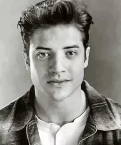 Black And White Brendan Fraser Diamond Painting