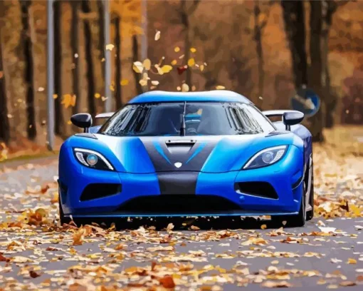 Blue Koenigsegg Agera Diamond Painting