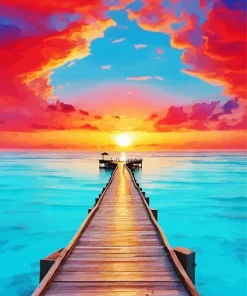 Boardwalk Sunset Diamond Painting