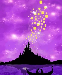 Boat From Tangled Silhouette Diamond Painting