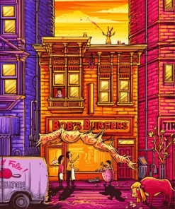 Bobs Burgers Store Front Diamond Painting