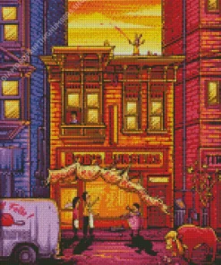 Bobs Burgers Store Front Diamond Painting