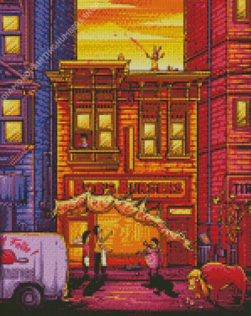 Bobs Burgers Store Front Diamond Painting
