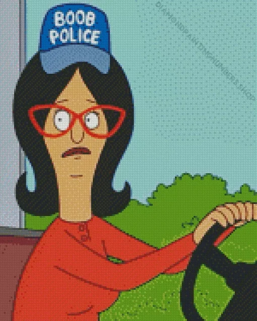 Boob Police Hat Bobs Burgers Diamond Painting