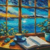 Book And Coffee Diamond Painting