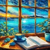 Book And Coffee Diamond Painting