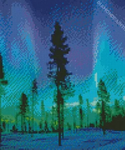 Borealis Trees Diamond Painting