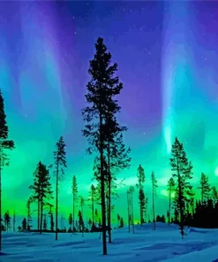 Borealis Trees Diamond Painting