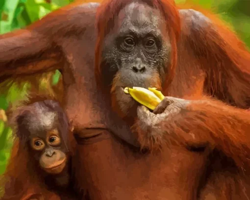 Bornean Orangutan Diamond Painting
