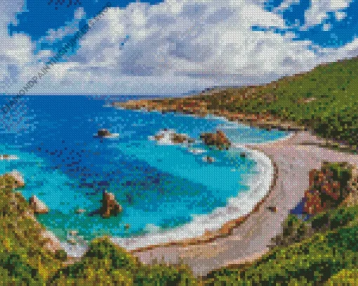 Bosa Sardinia Seascape Diamond Painting