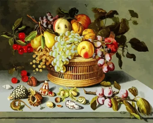 Bosschaert Fruits Still Life With Shells Diamond Painting