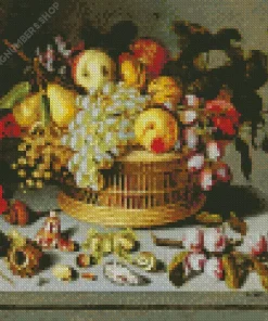 Bosschaert Fruits Still Life With Shells Diamond Painting