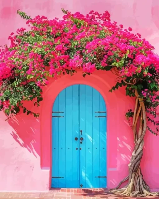 Bougainvillea Front Door Diamond Painting