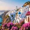 Bougainvillea Santorini Greece Diamond Painting