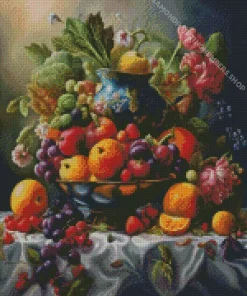Bowl Of Fruit Still Life Diamond Painting
