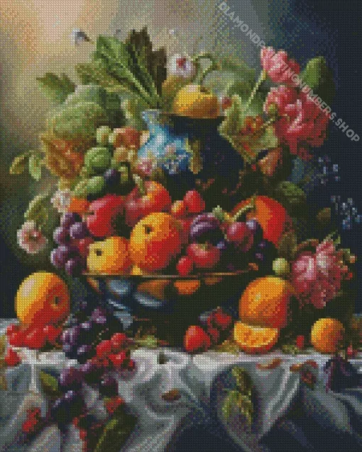 Bowl Of Fruit Still Life Diamond Painting