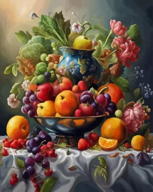 Bowl Of Fruit Still Life Diamond Painting
