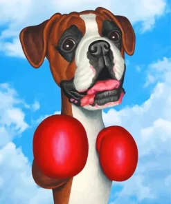 Boxer Brown Dog Diamond Painting