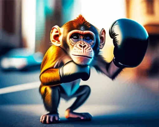 Boxer Monkey Diamond Painting
