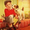 Boy And His Dog Diamond Painting