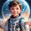 Boy In Space Diamond Painting