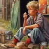 Boy Smoking Diamond Painting